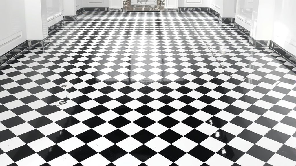 checkerboard pattern diy installation