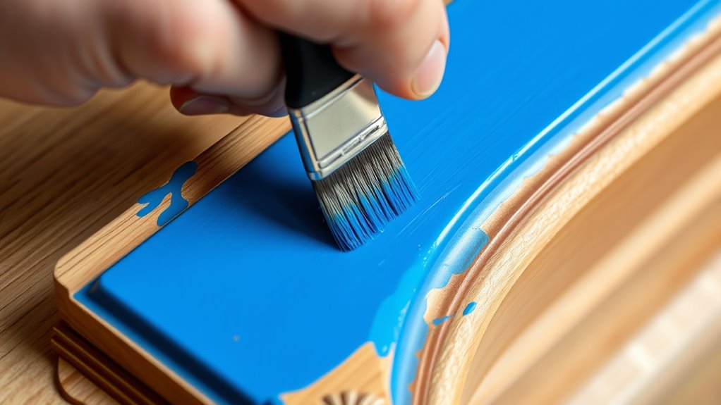 contrast woodwork with coordinated colors