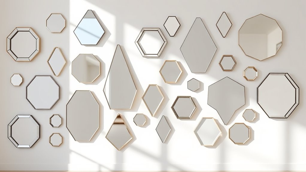 creative mirror shapes placement