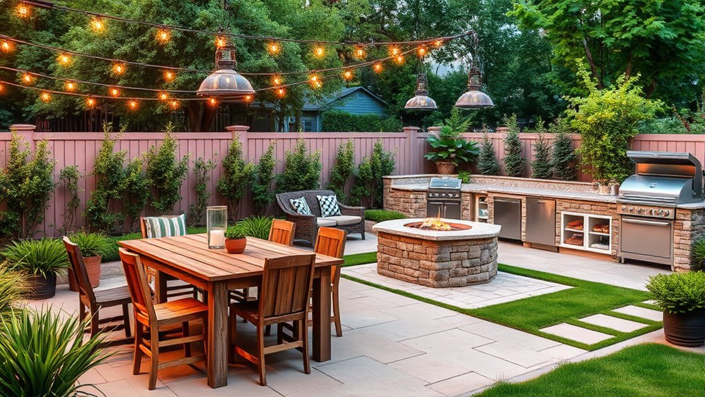 designated dining and relaxation zones