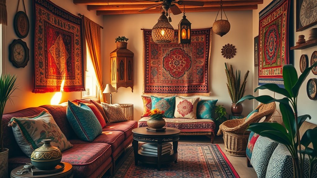 eclectic vintage layered decor