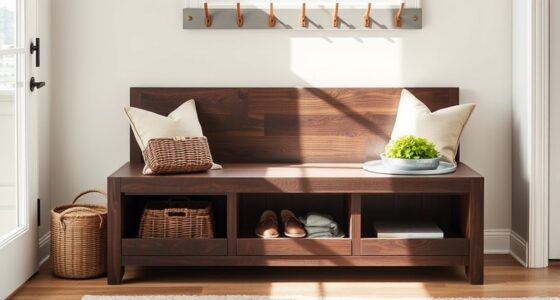 entryway bench with storage