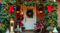 festive porch decorations