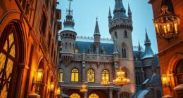 gilded candlelit castle decor