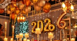 glamorous metallic candlelight decor