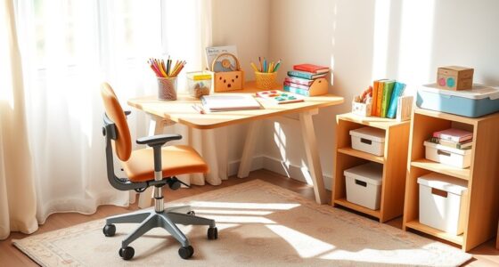 kids homework station setup