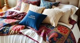 layered patterned textured bedding