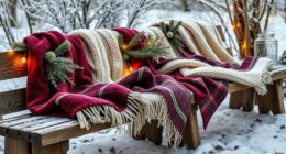 layered textiles and rich colors