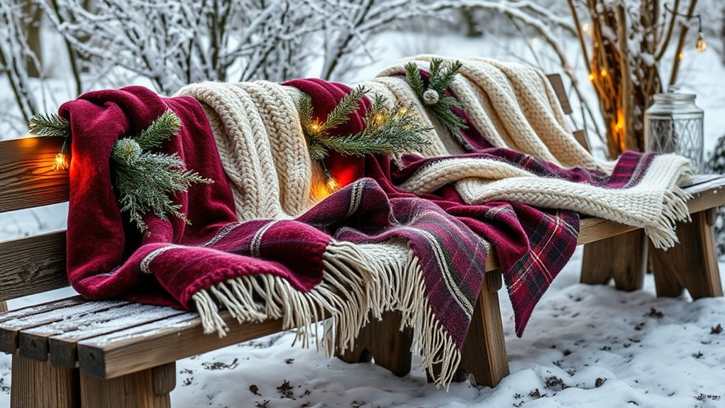layered textiles and rich colors