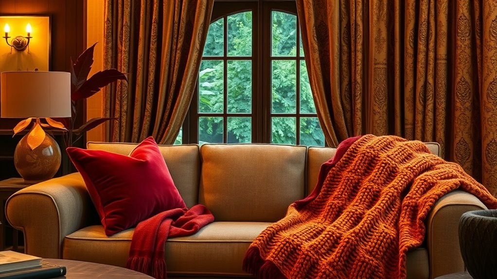 layered textiles jewel tones