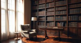 library shelving and lighting