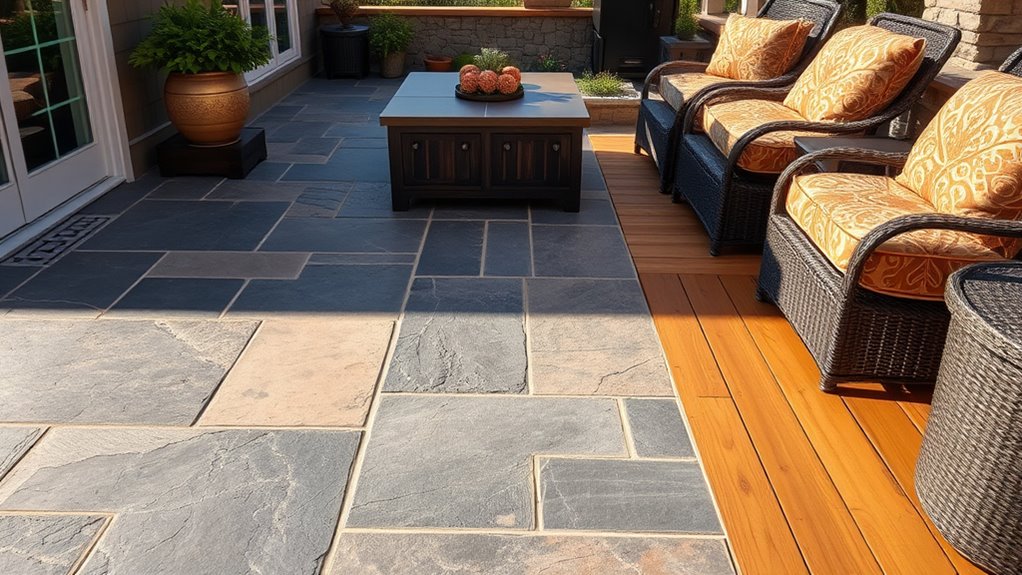 mix textures for inviting patios