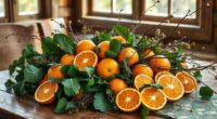 natural floral and produce arrangements