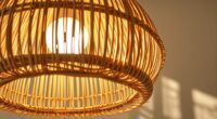 natural rattan light fixtures