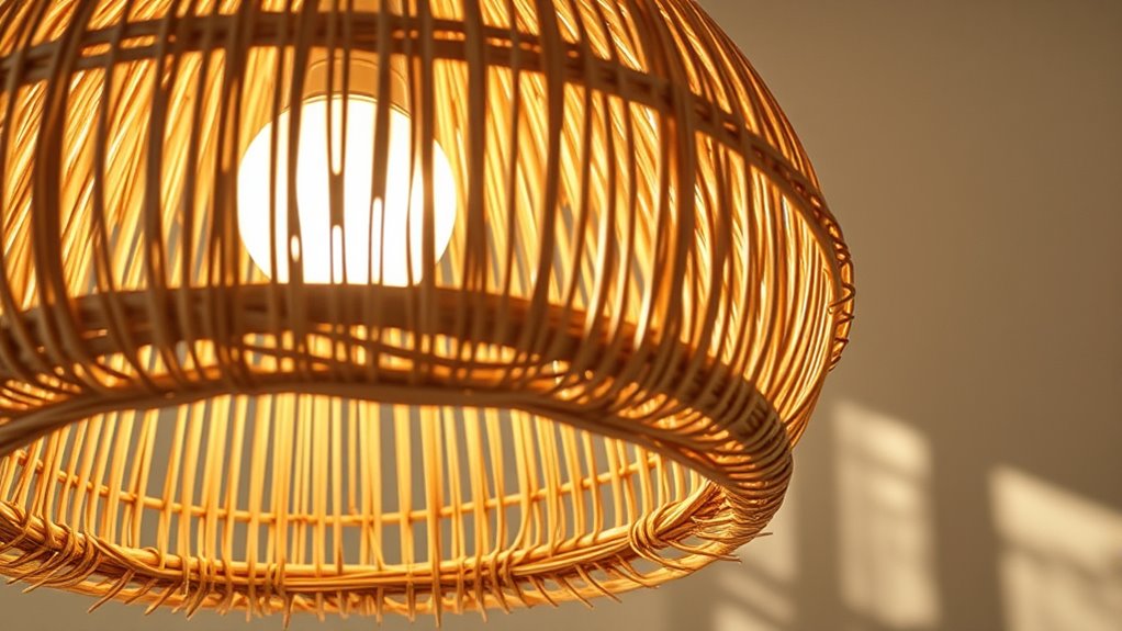natural rattan light fixtures