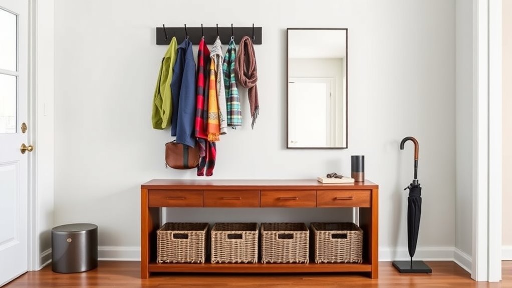 organized entryway for convenience