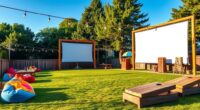 outdoor entertainment setup