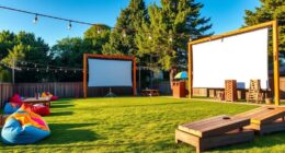 outdoor entertainment setup