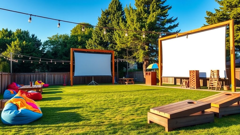 outdoor entertainment setup