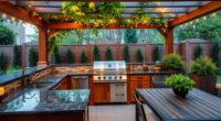 outdoor fully equipped kitchens