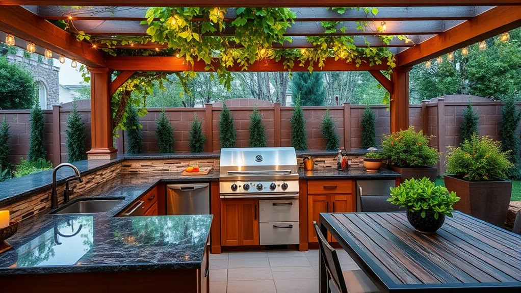 outdoor fully equipped kitchens