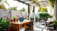 outdoor workspace patio design