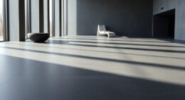 oversized tiles enhance spaciousness