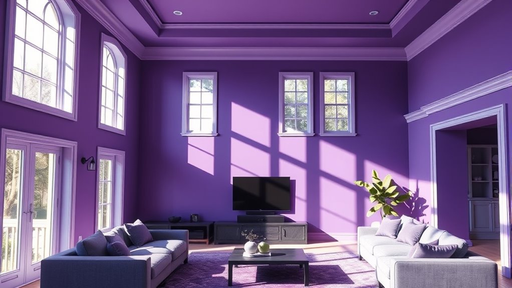 purple walls evoke versatile moods