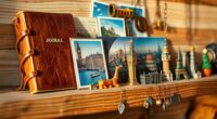 showcase travel souvenirs creatively