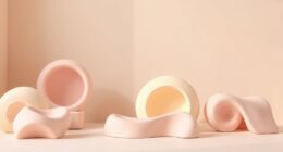 soft pink and yellow