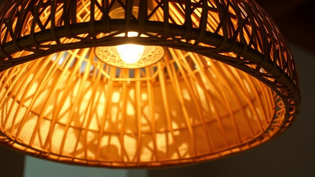 sustainable artisan rattan lighting