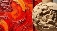 textured impasto sculptures
