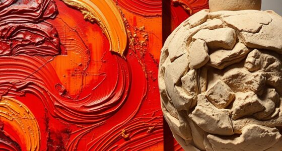 textured impasto sculptures