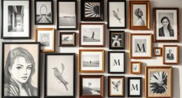 varied art display techniques