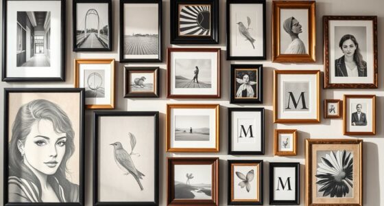 varied art display techniques