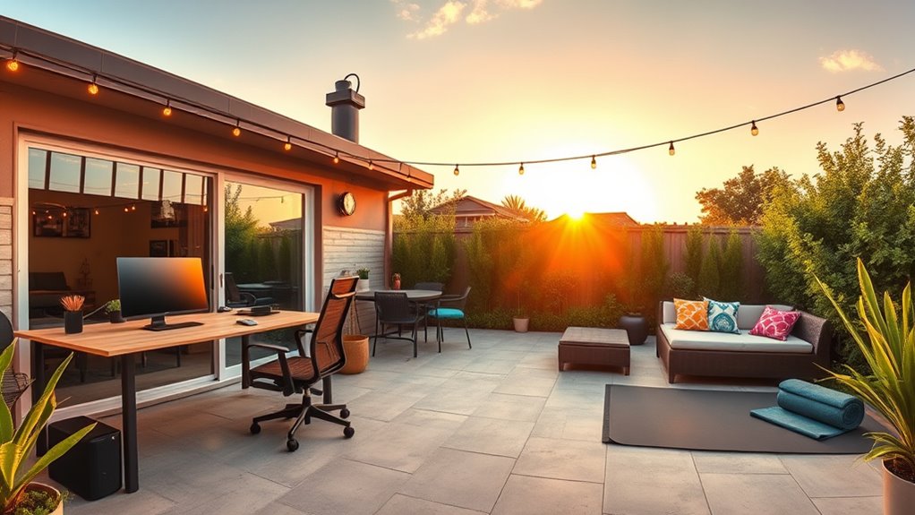 versatile well lit outdoor living