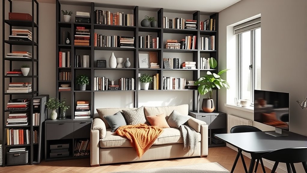 vertical storage and multipurpose furniture