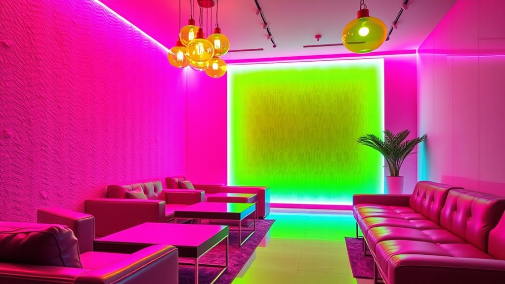 vibrant neon lime accents