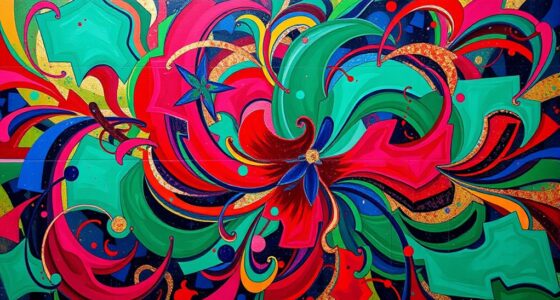 vibrant patterned wall decor