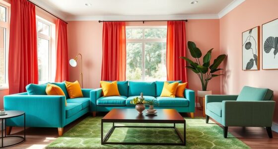 vibrant yet cohesive living rooms