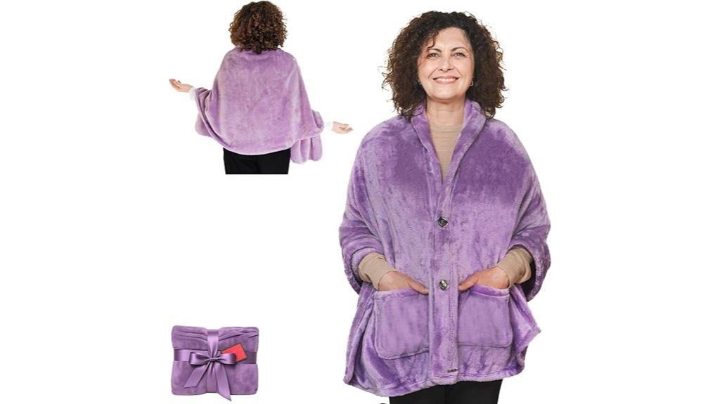 cozy fleece poncho gift