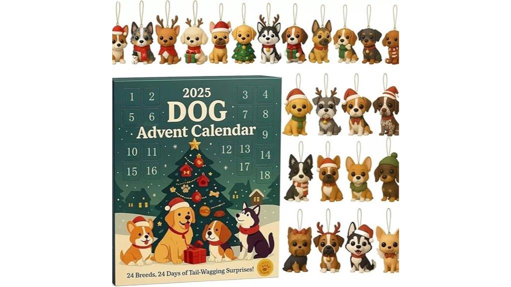 festive dog ornament calendar