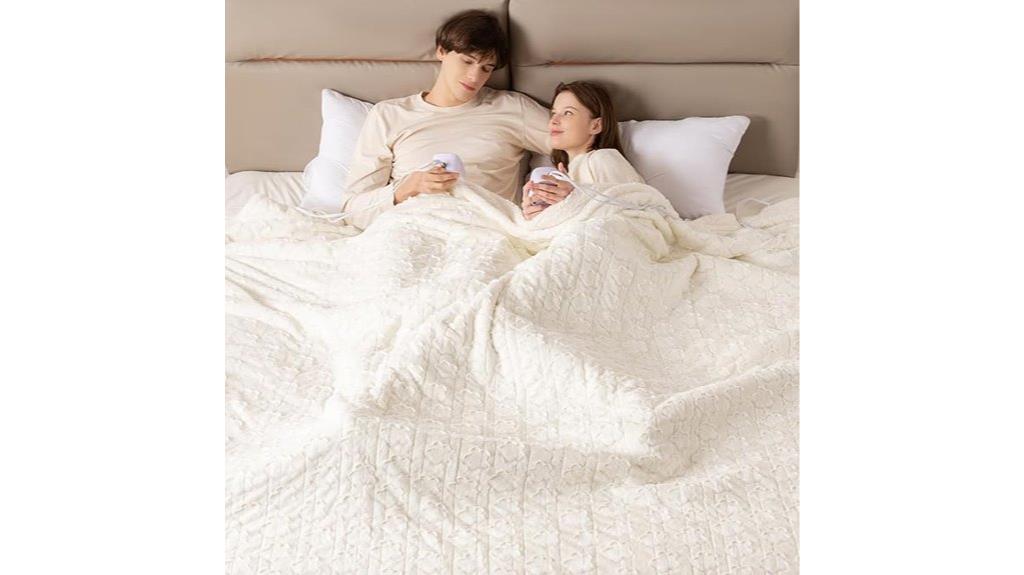 large electric blanket with dual controls