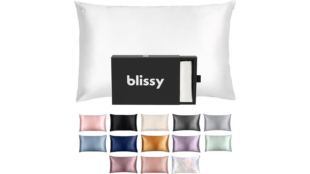 white blissy silk pillowcase