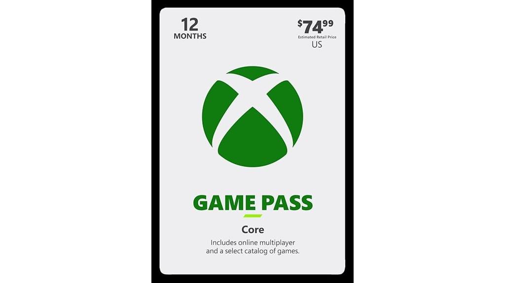 xbox core 12m gift card