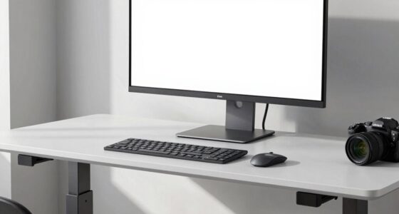 adjust desk and screen