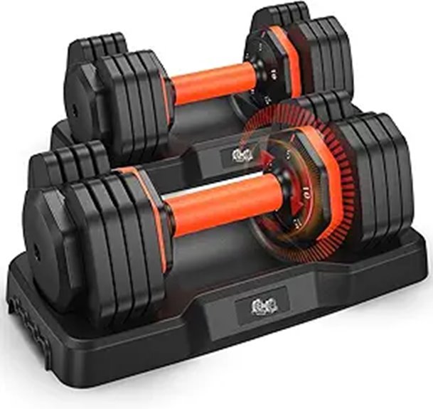 adjustable dumbbell set