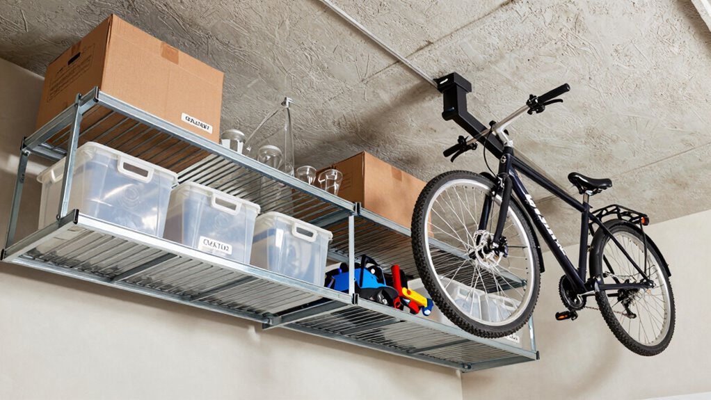 avoid storing hazardous materials overhead