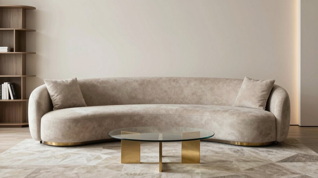 balance curved furniture arrangement