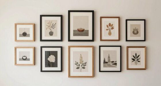 balanced gallery wall spacing